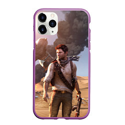 Чехол iPhone 11 Pro матовый Uncharted 3, цвет: 3D-фиолетовый