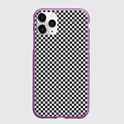 Чехол iPhone 11 Pro матовый Шахматная клетка иллюзия