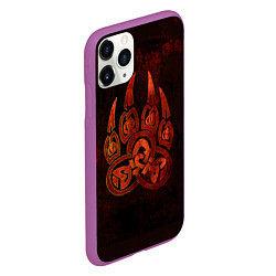 Чехол iPhone 11 Pro матовый Символ велеса, цвет: 3D-фиолетовый — фото 2