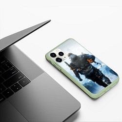 Чехол iPhone 11 Pro матовый Death Stranding Sam, цвет: 3D-салатовый — фото 2