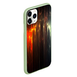 Чехол iPhone 11 Pro матовый Космос сияние, цвет: 3D-салатовый — фото 2
