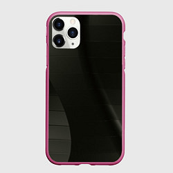 Чехол iPhone 11 Pro матовый Чёрные геометрические металлические листы