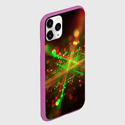 Чехол iPhone 11 Pro матовый Световая проекция, цвет: 3D-фиолетовый — фото 2