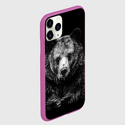 Чехол iPhone 11 Pro матовый Медведь тотем славян, цвет: 3D-фиолетовый — фото 2