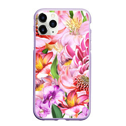 Чехол iPhone 11 Pro матовый Цветочный рай