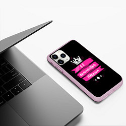 Чехол iPhone 11 Pro матовый Ее величество Наташа - Королева, цвет: 3D-розовый — фото 2
