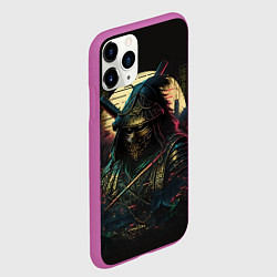 Чехол iPhone 11 Pro матовый Ночной самурай, цвет: 3D-фиолетовый — фото 2