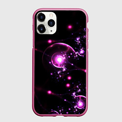 Чехол iPhone 11 Pro матовый Midjourney нейроны в космосе, цвет: 3D-малиновый