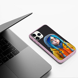 Чехол iPhone 11 Pro матовый Билли Айлиш в мультяшном стиле, цвет: 3D-розовый — фото 2