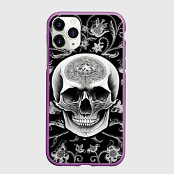 Чехол iPhone 11 Pro матовый Винтажный череп