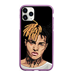 Чехол iPhone 11 Pro матовый XXXTentacion art, цвет: 3D-фиолетовый