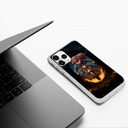 Чехол iPhone 11 Pro матовый Мото Кот, цвет: 3D-белый — фото 2