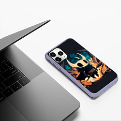 Чехол iPhone 11 Pro матовый Hollow Knight c посохом, цвет: 3D-светло-сиреневый — фото 2