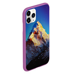 Чехол iPhone 11 Pro матовый Космический эверест, цвет: 3D-фиолетовый — фото 2