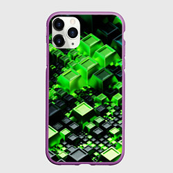 Чехол iPhone 11 Pro матовый Броня крипера из майнкрафт