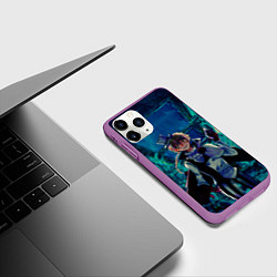 Чехол iPhone 11 Pro матовый Николай Гоголь Бродячие псы, цвет: 3D-фиолетовый — фото 2