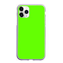Чехол iPhone 11 Pro матовый Кислотный зеленый, цвет: 3D-светло-сиреневый
