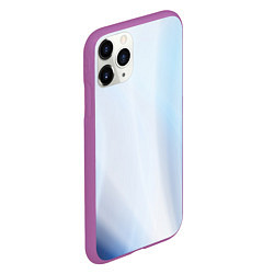 Чехол iPhone 11 Pro матовый Светлые синие и голубые волны, цвет: 3D-фиолетовый — фото 2