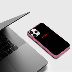 Чехол iPhone 11 Pro матовый Надпись Future loading, цвет: 3D-малиновый — фото 2
