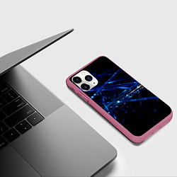 Чехол iPhone 11 Pro матовый Стеклянная паутина - Midjourney, цвет: 3D-малиновый — фото 2