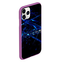 Чехол iPhone 11 Pro матовый Стеклянная паутина - Midjourney, цвет: 3D-фиолетовый — фото 2