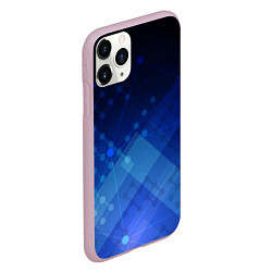 Чехол iPhone 11 Pro матовый Геометрия элементов, цвет: 3D-розовый — фото 2