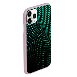 Чехол iPhone 11 Pro матовый Изгибаемые точки, цвет: 3D-розовый — фото 2