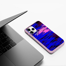 Чехол iPhone 11 Pro матовый Soft stones blye, цвет: 3D-розовый — фото 2