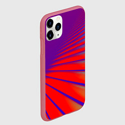 Чехол iPhone 11 Pro матовый Неоновые полосы абстракция, цвет: 3D-малиновый — фото 2