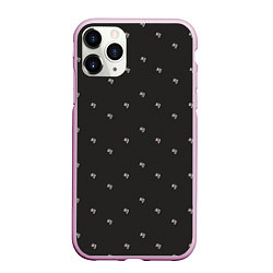 Чехол iPhone 11 Pro матовый Бренд KJ - зигзагом, цвет: 3D-розовый