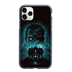 Чехол iPhone 11 Pro матовый Фильм ужасов - ночь страха, цвет: 3D-серый