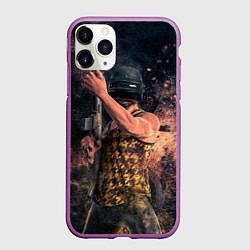 Чехол iPhone 11 Pro матовый PUBG засада, цвет: 3D-фиолетовый