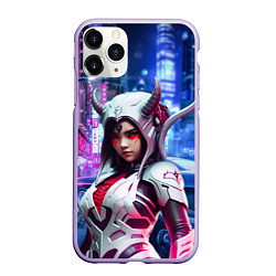 Чехол iPhone 11 Pro матовый Demon Oni - cyberpunk