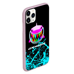 Чехол iPhone 11 Pro матовый 6Ix9ine голубые брызги, цвет: 3D-розовый — фото 2