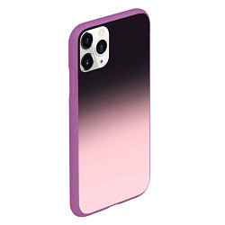 Чехол iPhone 11 Pro матовый Градиент: от черного к розовому, цвет: 3D-фиолетовый — фото 2
