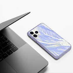 Чехол iPhone 11 Pro матовый Безмолвное пространство, цвет: 3D-светло-сиреневый — фото 2