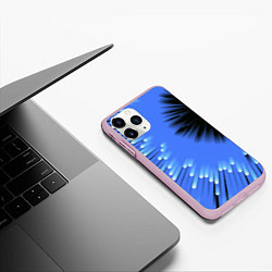 Чехол iPhone 11 Pro матовый Чёрная дыра - неон - авангард, цвет: 3D-розовый — фото 2