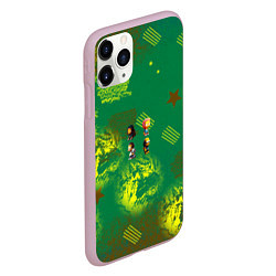 Чехол iPhone 11 Pro матовый Simpson children, цвет: 3D-розовый — фото 2