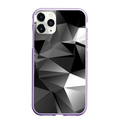 Чехол iPhone 11 Pro матовый Geometry grey ship, цвет: 3D-светло-сиреневый