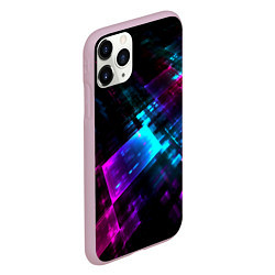 Чехол iPhone 11 Pro матовый Неоновый киберпанк, цвет: 3D-розовый — фото 2