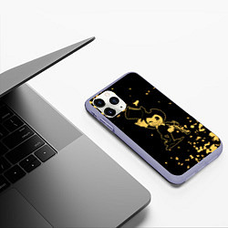 Чехол iPhone 11 Pro матовый Bendy and the ink machine Чернильная машина бенди, цвет: 3D-светло-сиреневый — фото 2