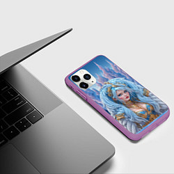 Чехол iPhone 11 Pro матовый Crystal Maiden Dota2, цвет: 3D-фиолетовый — фото 2