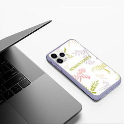 Чехол iPhone 11 Pro матовый Rowan leaves, цвет: 3D-светло-сиреневый — фото 2