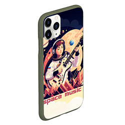 Чехол iPhone 11 Pro матовый Space music, цвет: 3D-темно-зеленый — фото 2