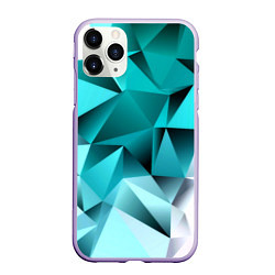 Чехол iPhone 11 Pro матовый Green abstraction, цвет: 3D-светло-сиреневый