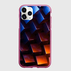Чехол iPhone 11 Pro матовый Геометрия с градиентом, цвет: 3D-малиновый