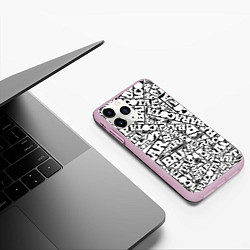Чехол iPhone 11 Pro матовый Baracota Stickers, цвет: 3D-розовый — фото 2