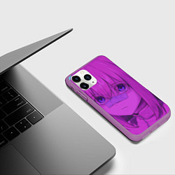 Чехол iPhone 11 Pro матовый Одинокий рокер, цвет: 3D-фиолетовый — фото 2