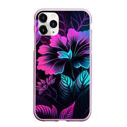 Чехол iPhone 11 Pro матовый Неоновый цветок