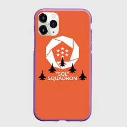 Чехол iPhone 11 Pro матовый SOL Squadron, цвет: 3D-фиолетовый